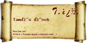 Tamás Énok névjegykártya
